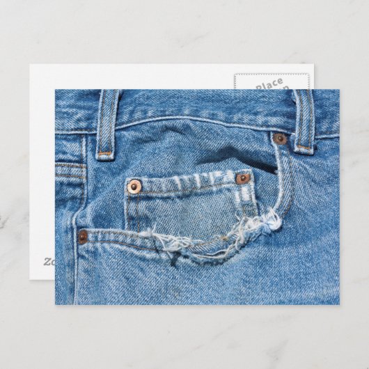 Alte Jeans Postkarte (Vorne/Hinten)