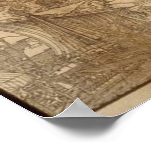 Alte Jerusalem-Karte Poster (Ecke)