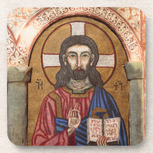 Alte Jesus-Mosaik Untersetzer