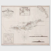 Alte Jungfrau Islands Map (1821) Geschenkpapier (Flach)