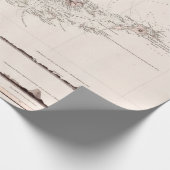 Alte Jungfrau Islands Map (1821)  Geschenkpapier (Ecke)