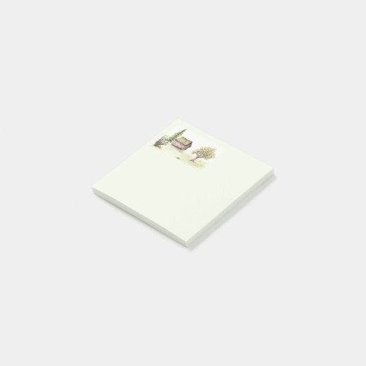 Alte Kabine (Aquarell Zuhause Sweet Zuhause Collec Post-it Klebezettel (angewinkelt)