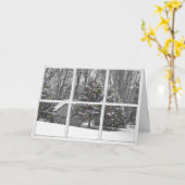 Alte Kabine mit Lichtern in Fensterkarte Karte (Gelbe Blume)