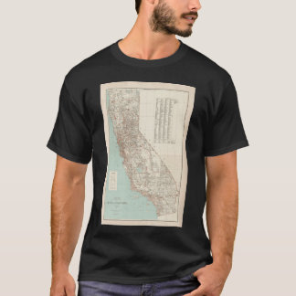 Alte Kalifornien-Karte 1879 Vintage Kalifornischer T-Shirt