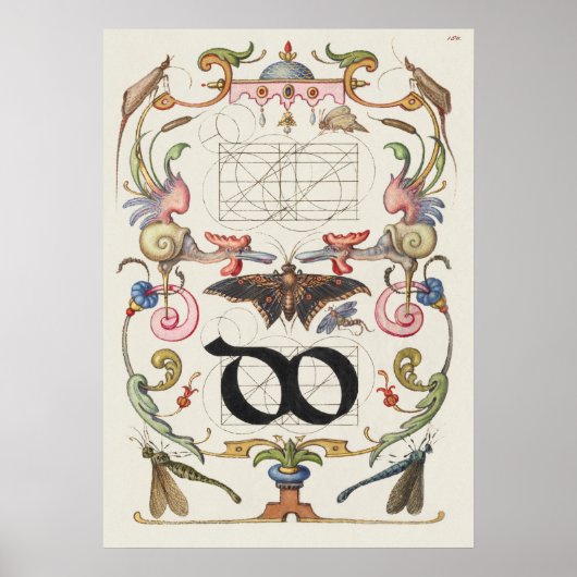 Alte Kalligrafie Poster (Vorne)
