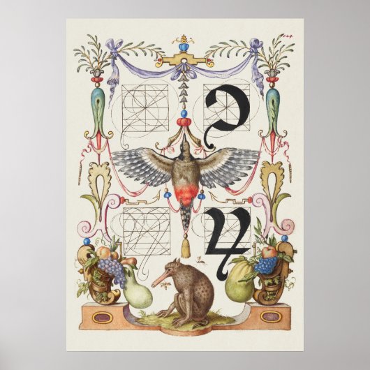 Alte Kalligrafie Poster (Vorne)