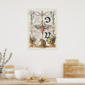 Alte Kalligrafie Poster (Küche)