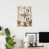 Alte Kalligrafie Poster (Heimbüro)