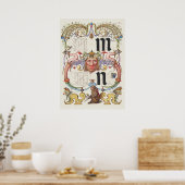 Alte Kalligrafie Poster (Küche)