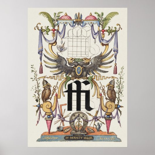Alte Kalligrafie Poster (Vorne)