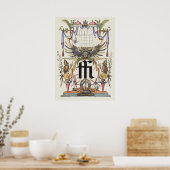 Alte Kalligrafie Poster (Küche)