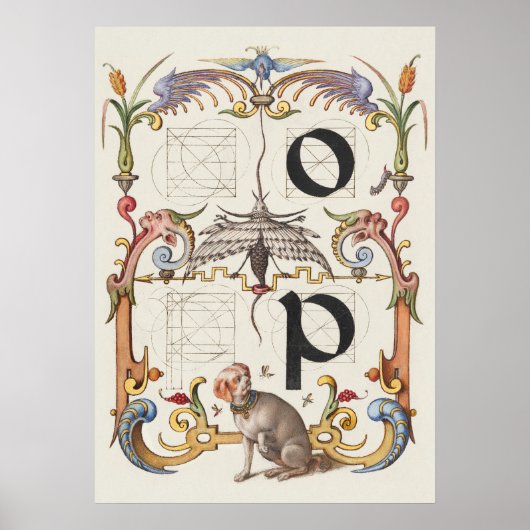 Alte Kalligrafie Poster (Vorne)