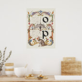 Alte Kalligrafie Poster (Küche)