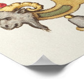 Alte Kalligrafie Poster (Ecke)