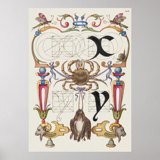 Alte Kalligrafie Poster (Vorne)