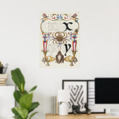 Alte Kalligrafie Poster (Heimbüro)