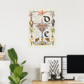 Alte Kalligrafie Poster (Heimbüro)