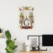 Alte Kalligrafie Poster (Heimbüro)