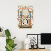 Alte Kalligrafie Poster (Heimbüro)