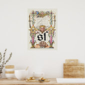 Alte Kalligrafie Poster (Küche)