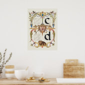Alte Kalligrafie Poster (Küche)