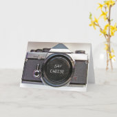 Alte Kamera-Gruß-Karte Karte (Gelbe Blume)