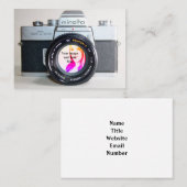 Alte Kamera mit Ihrem Foto Visitenkarte (Vorne/Hinten)