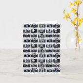 Alte Kamerakollektorfotografen im Inneren unsichtb Karte (Gelbe Blume)