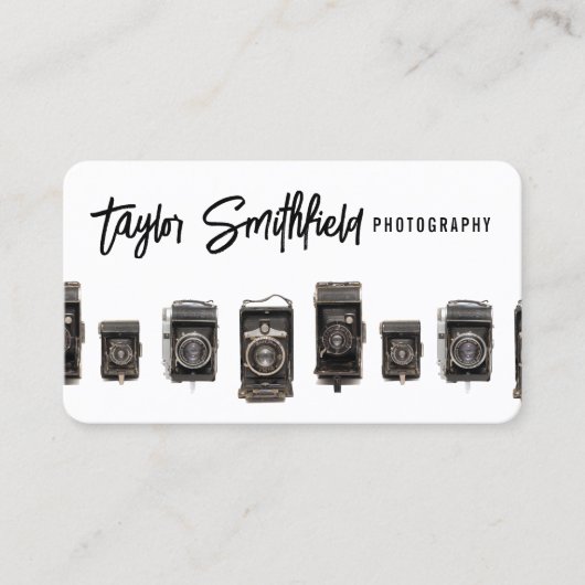 Alte Kameras Fotografie-Visitenkarte Visitenkarte (Vorderseite)
