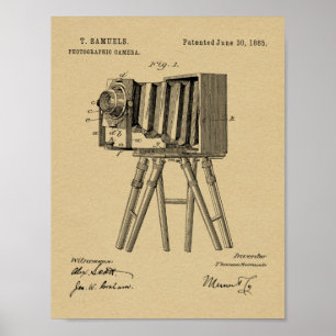 Alte Kamerastativ Patent Kunst Zeichnung Druck Poster