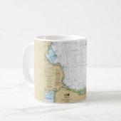 Alte Kap Cod Bay Seekarte Tasse (Vorderseite Links)