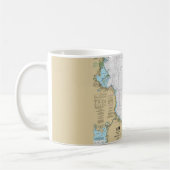 Alte Kap Cod Bay Seekarte Tasse (Links)