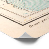 Alte Karibik Karte (1886) Vintage Westindien Insel Poster (Ecke)