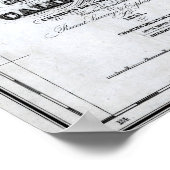 Alte Karte 1851 Kalifornien Poster (Ecke)