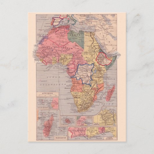 Alte Karte, 1920, Afrika Postkarte (Vorderseite)