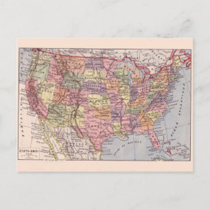Alte Karte, 1920, USA-Staaten Postkarte