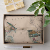 Alte Karte 1 Design 1 Seidenpapier (Geschenk)