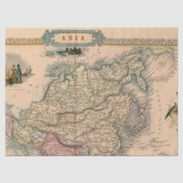 Alte Karte 1 Design 1 Seidenpapier