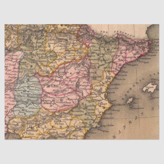 Alte Karte 1 Design 4 Seidenpapier (Vorderseite)