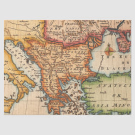 Alte Karte 1 Design 6 Seidenpapier