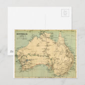 Alte Karte Australiens (Vorne/Hinten)