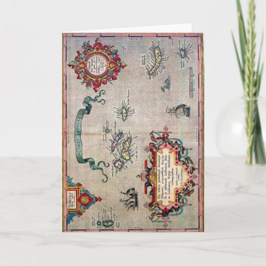 Alte Karte Azoren - Vintage Segeln-Erforschung (Vorderseite)