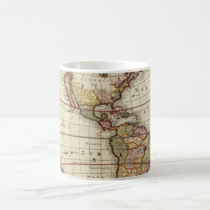 Alte Karte der Amerikas von Johannes De Ram Kaffeetasse