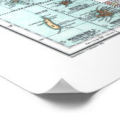 Alte Karte der Antarktis Poster (Ecke)