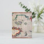 Alte Karte der Azoren - Vintage Segeltour (Stehend Vorderseite)