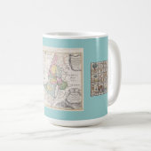 Alte Karte der Israel- und Synagoge-Mosaik-Tasse Kaffeetasse (VorderseiteRechts)