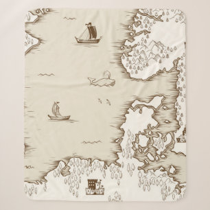 Alte Karte der Nordsee, Großbritanniens und Skandi Sherpadecke