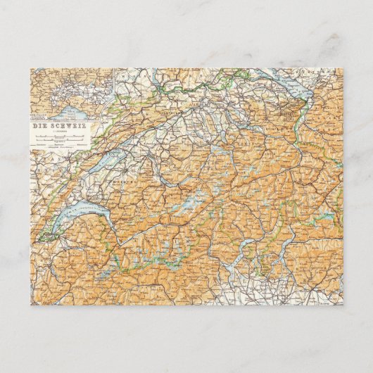 Alte Karte der Schweiz (Vorderseite)