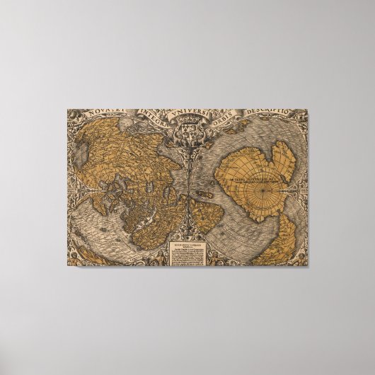 Alte Karte der Welt (1531) Leinwanddruck (Vorderseite)