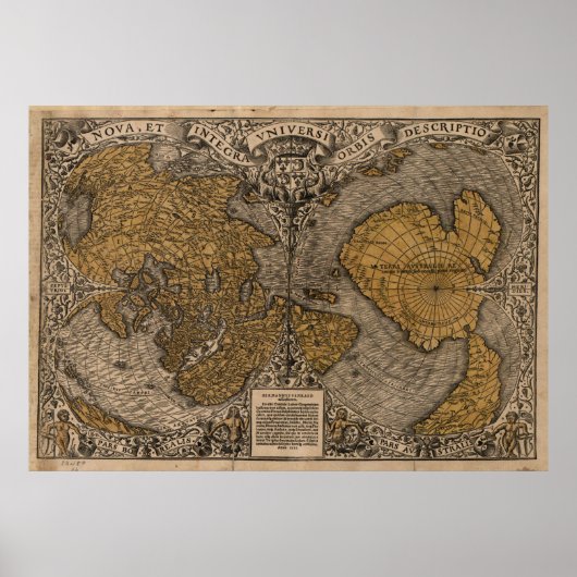 Alte Karte der Welt (1531) Poster (Vorne)